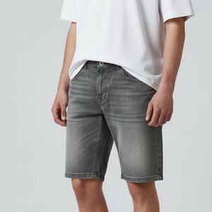 Reserved & CO Charcoal Jean Shorts for Men